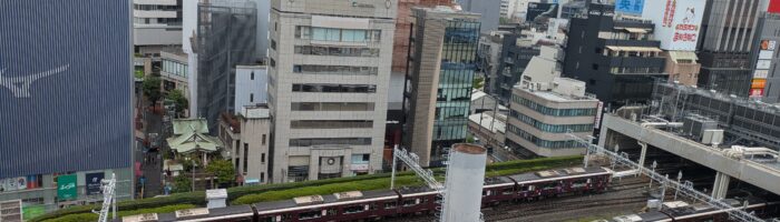 新阪急ホテルアネックスの阪急トレインビュー