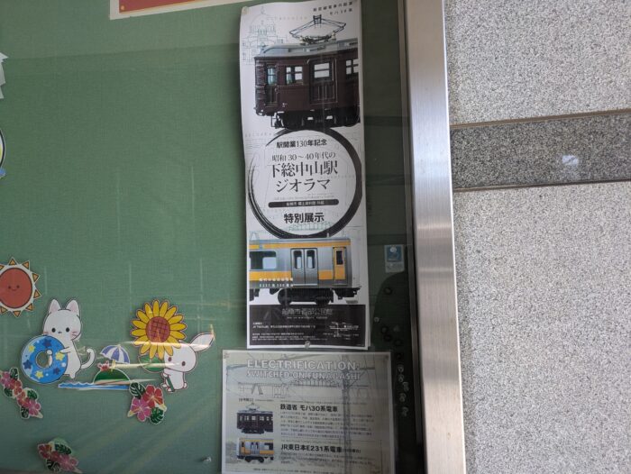 西部公民館の下総中山駅のジオラマ作品