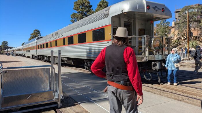 グランドキャニオン鉄道のカウボーイ