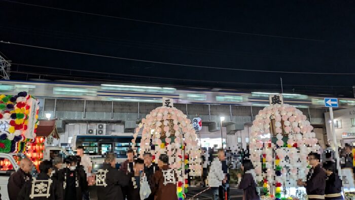 お会式万灯行列は総武線快速からも一瞬見えますよ