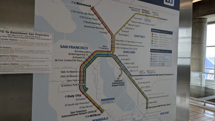 BART(バート)の路線図