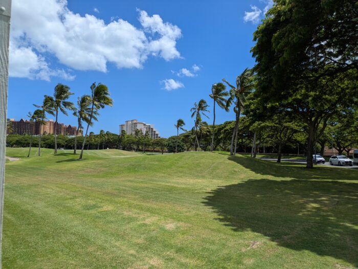 ハワイアンレイルウェイではコオリナゴルフ場を通ります