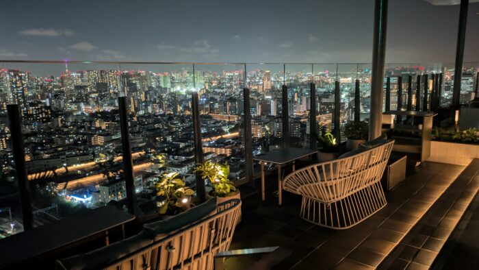 大井町トラックスのルーフトップバーからの眺望は素敵でした。