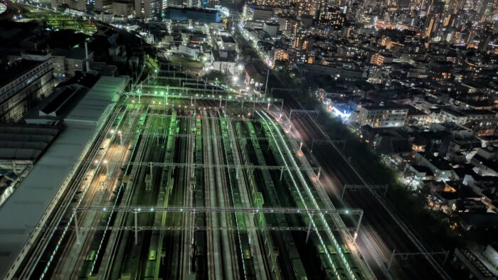 大井町トラックスのルーフトップバーからの眺望
