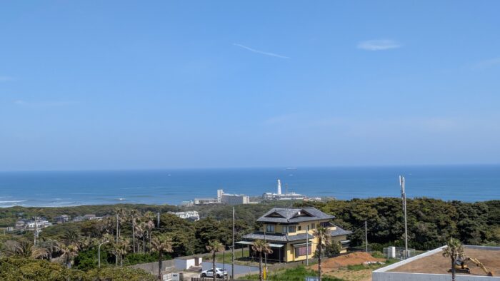地球の丸く見える展望館からの眺め