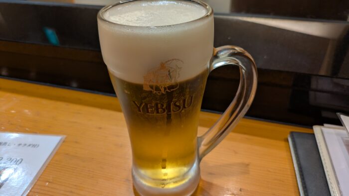 鮨隆のビール