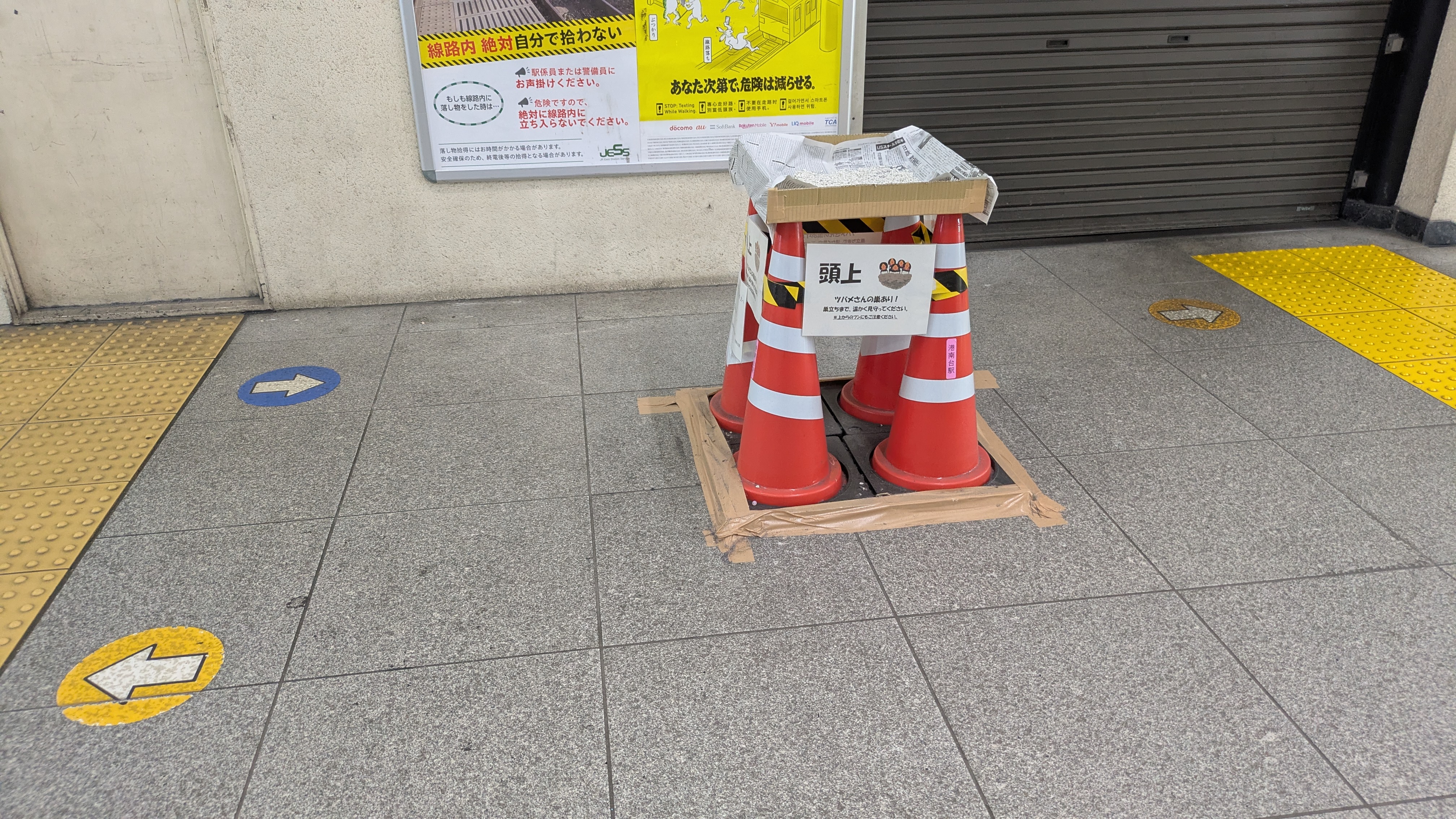 港南台駅のツバメの巣の対応が素敵な取り組み